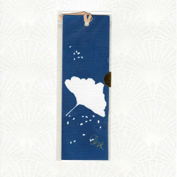 Marque-page cyanotype Ginko - 1 feuille