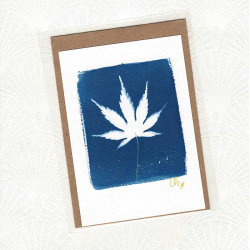 Carte cyanotype Érable
