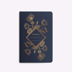 Carnet cousu Poppy - gris