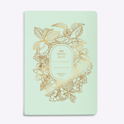 Cahier ligné Abondance - vert d'eau