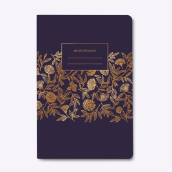 Carnet dos carré Liberty - violet