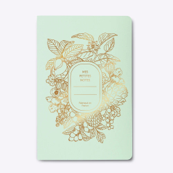 Carnet dos carré Abondance - vert d'eau